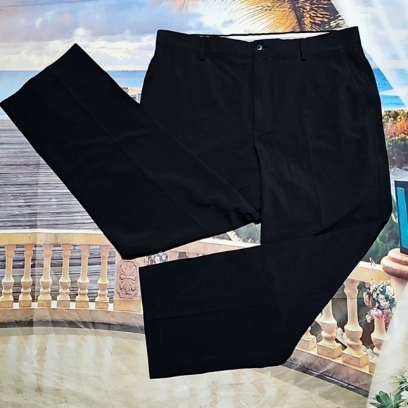 FootJoy Black Pleated Pants Size 38x30 - Picture 1 of 7